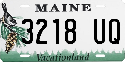 ME license plate 3218UQ