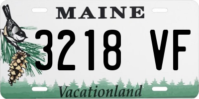 ME license plate 3218VF