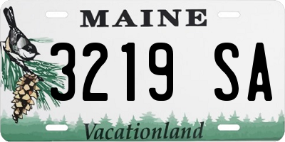 ME license plate 3219SA