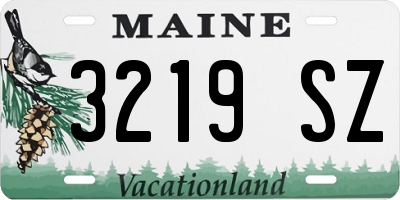 ME license plate 3219SZ