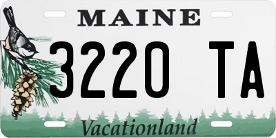 ME license plate 3220TA
