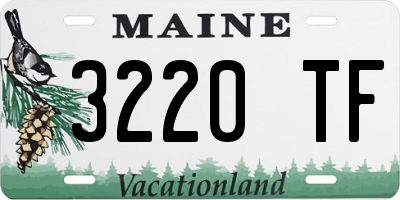 ME license plate 3220TF