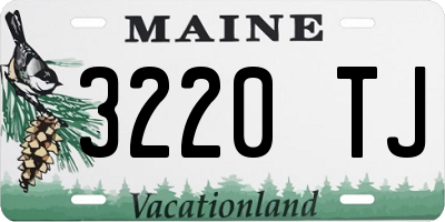 ME license plate 3220TJ