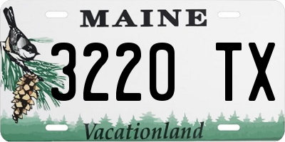 ME license plate 3220TX