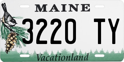 ME license plate 3220TY