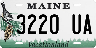 ME license plate 3220UA