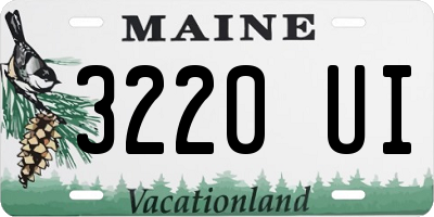 ME license plate 3220UI