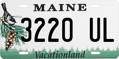 ME license plate 3220UL
