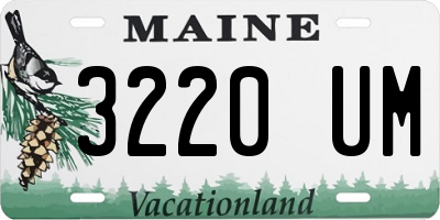 ME license plate 3220UM