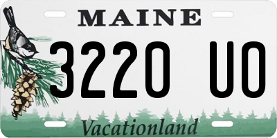 ME license plate 3220UO