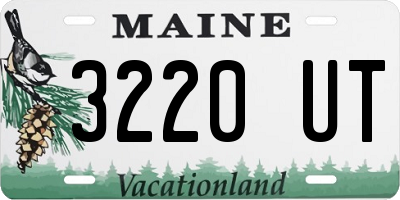 ME license plate 3220UT