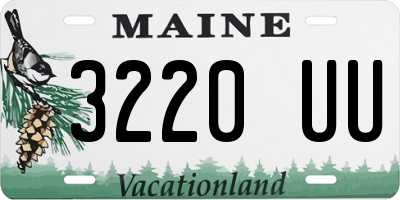 ME license plate 3220UU