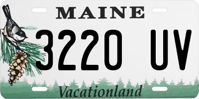 ME license plate 3220UV