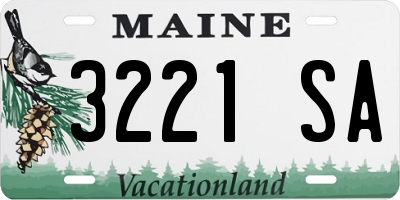 ME license plate 3221SA
