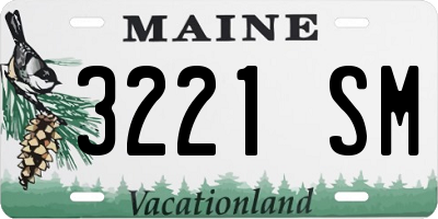ME license plate 3221SM