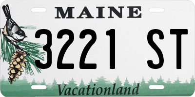 ME license plate 3221ST