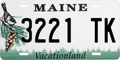 ME license plate 3221TK