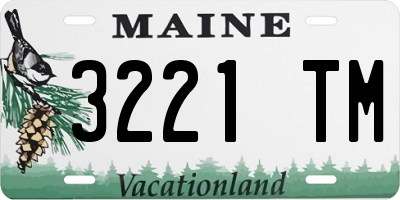 ME license plate 3221TM