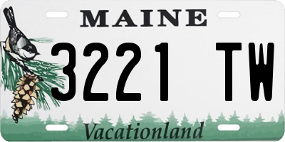 ME license plate 3221TW