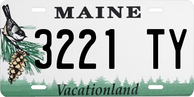 ME license plate 3221TY