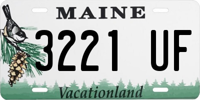 ME license plate 3221UF