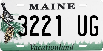 ME license plate 3221UG