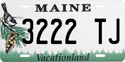 ME license plate 3222TJ