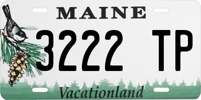 ME license plate 3222TP
