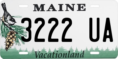 ME license plate 3222UA