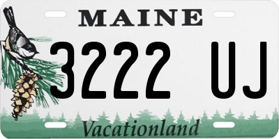 ME license plate 3222UJ