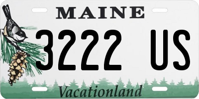 ME license plate 3222US