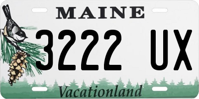 ME license plate 3222UX