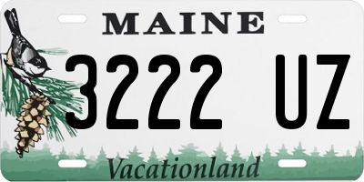 ME license plate 3222UZ