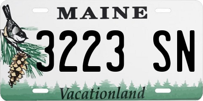ME license plate 3223SN