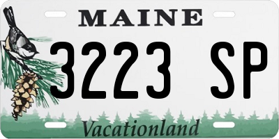 ME license plate 3223SP