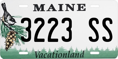 ME license plate 3223SS