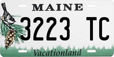 ME license plate 3223TC