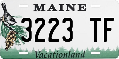 ME license plate 3223TF