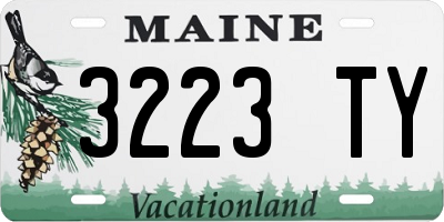 ME license plate 3223TY