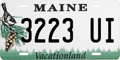 ME license plate 3223UI