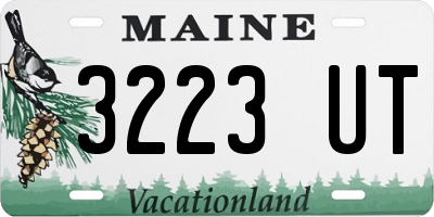 ME license plate 3223UT