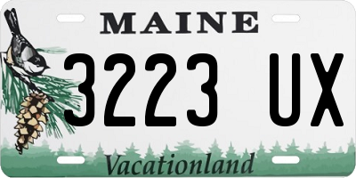 ME license plate 3223UX