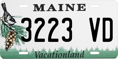 ME license plate 3223VD