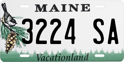 ME license plate 3224SA