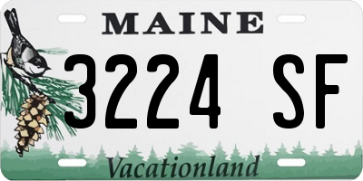 ME license plate 3224SF