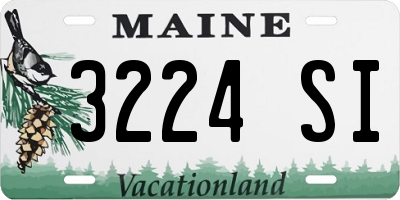 ME license plate 3224SI