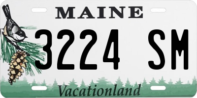 ME license plate 3224SM