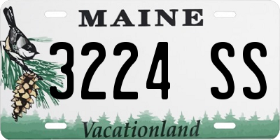 ME license plate 3224SS