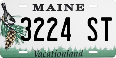 ME license plate 3224ST