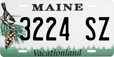 ME license plate 3224SZ